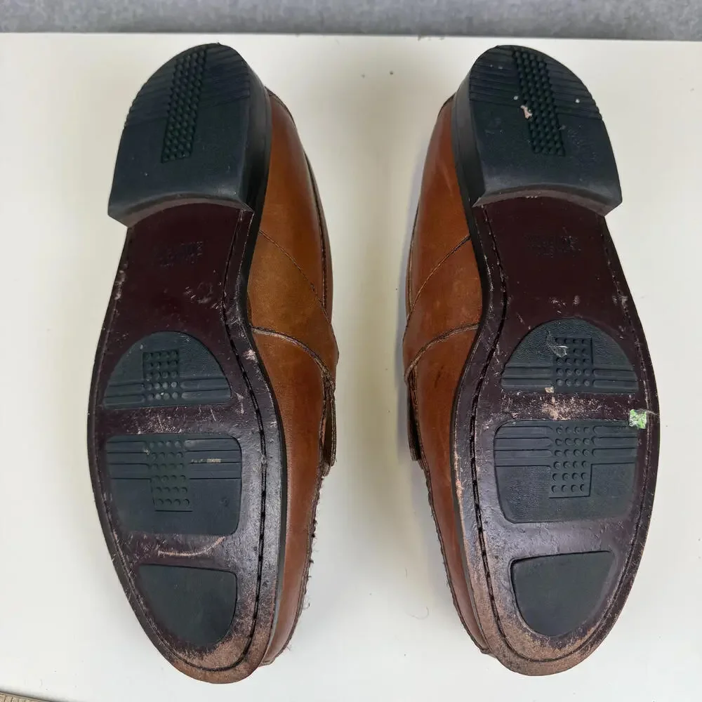 Johnston & Murphy Men's 13M Brown Leather Dress Shoes Loafers Slip On's